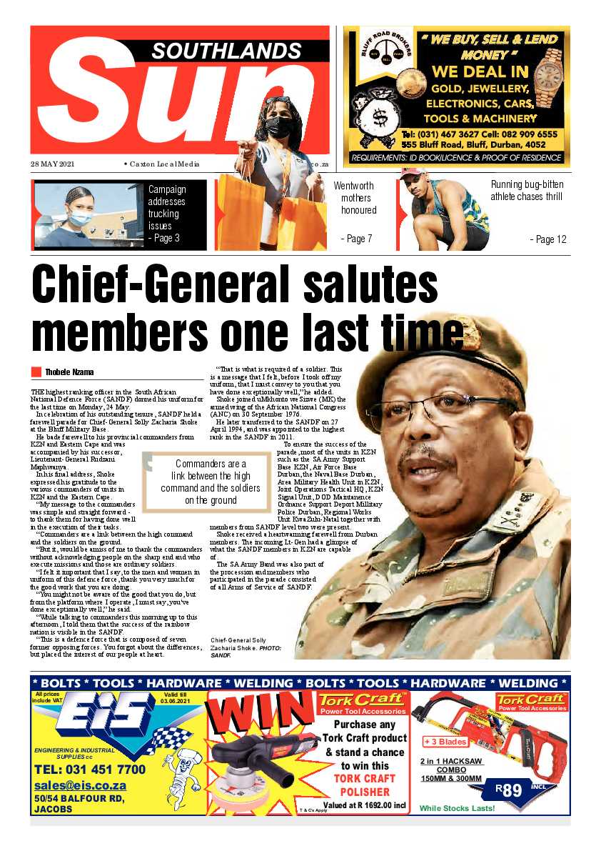 Southlands Sun 28 May 2021 page 1