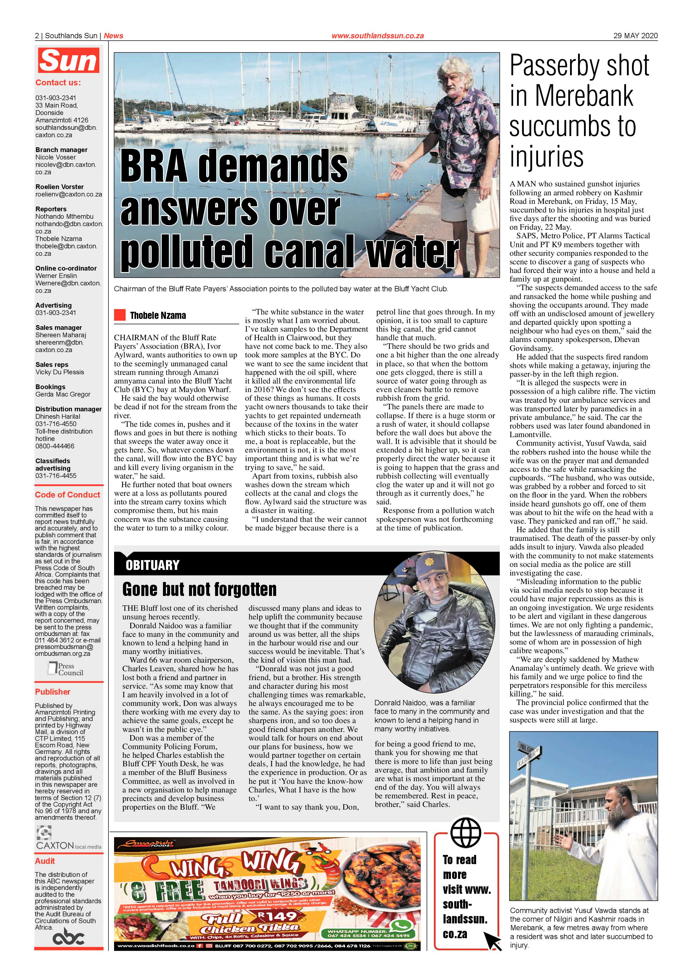 Southlands Sun 29 May 2020 page 2