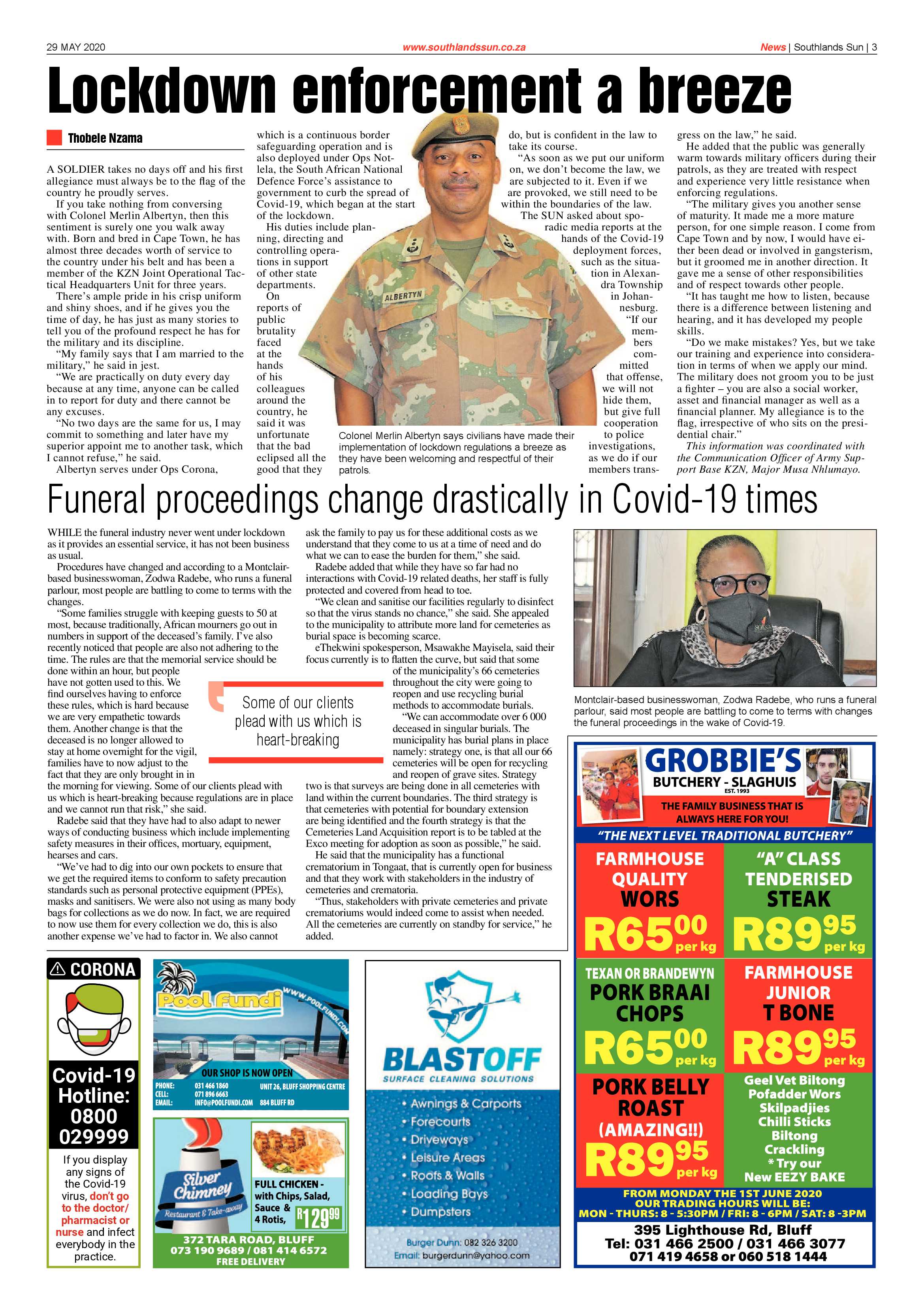 Southlands Sun 29 May 2020 page 3
