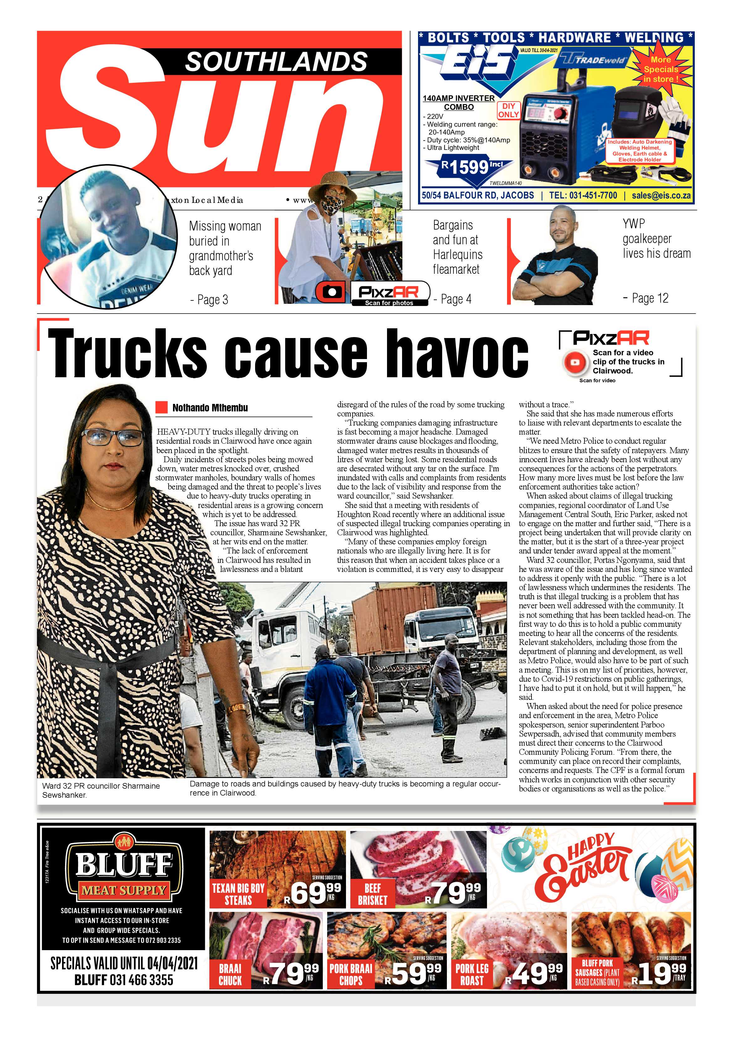 Southlands Sun 2 April 2021 page 1