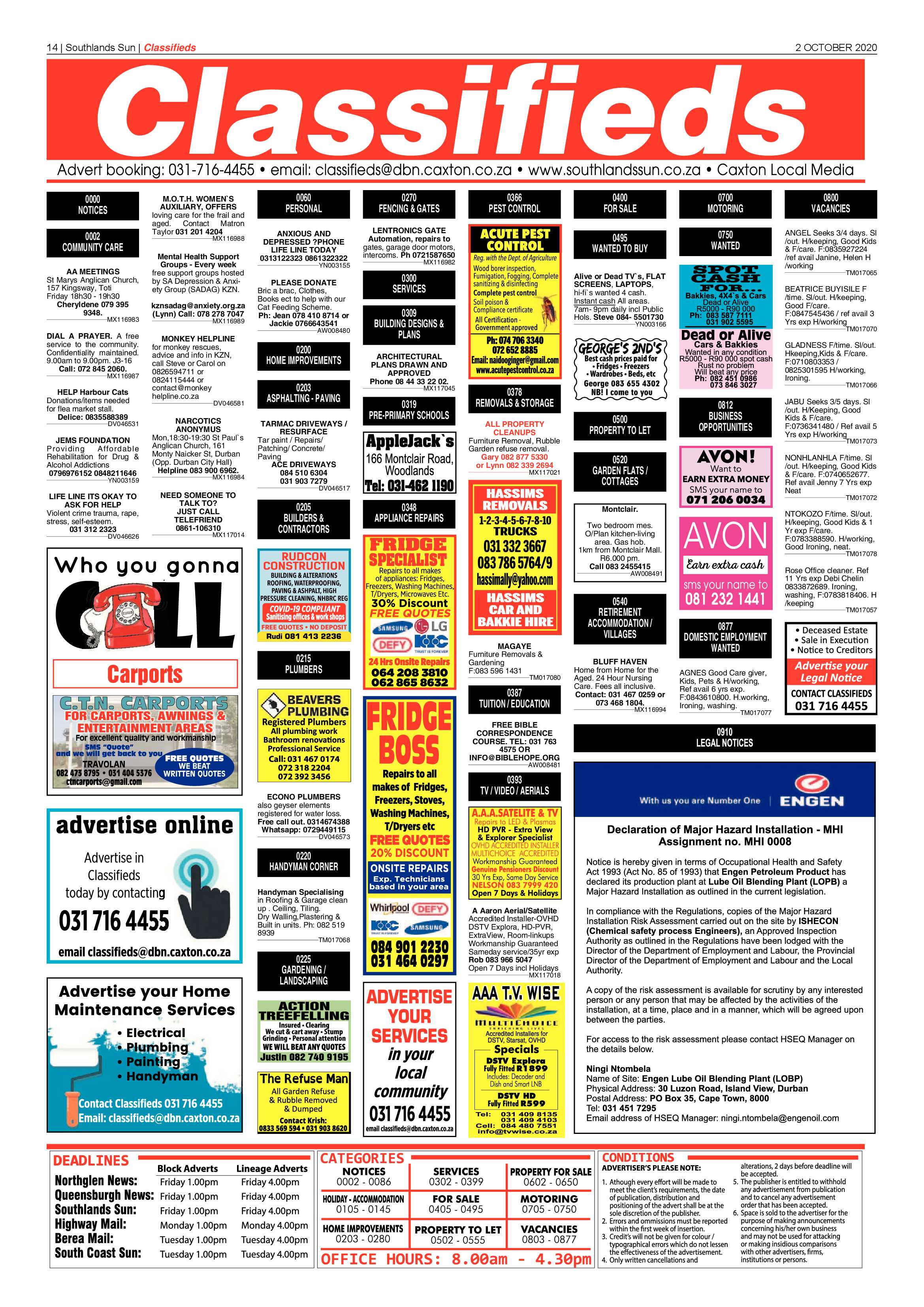 Southlands Sun 2 October 2020 page 13