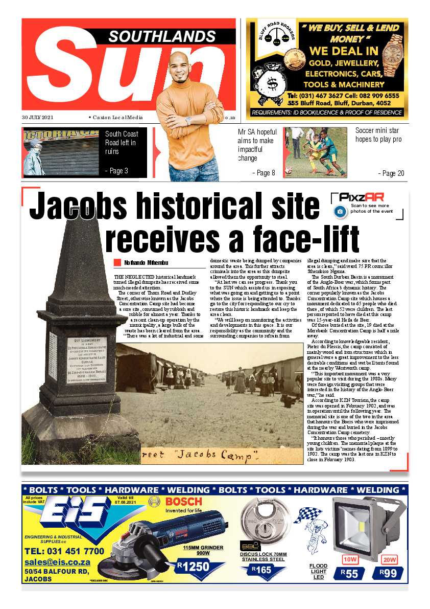 Southlands Sun 30 July 2021 page 1