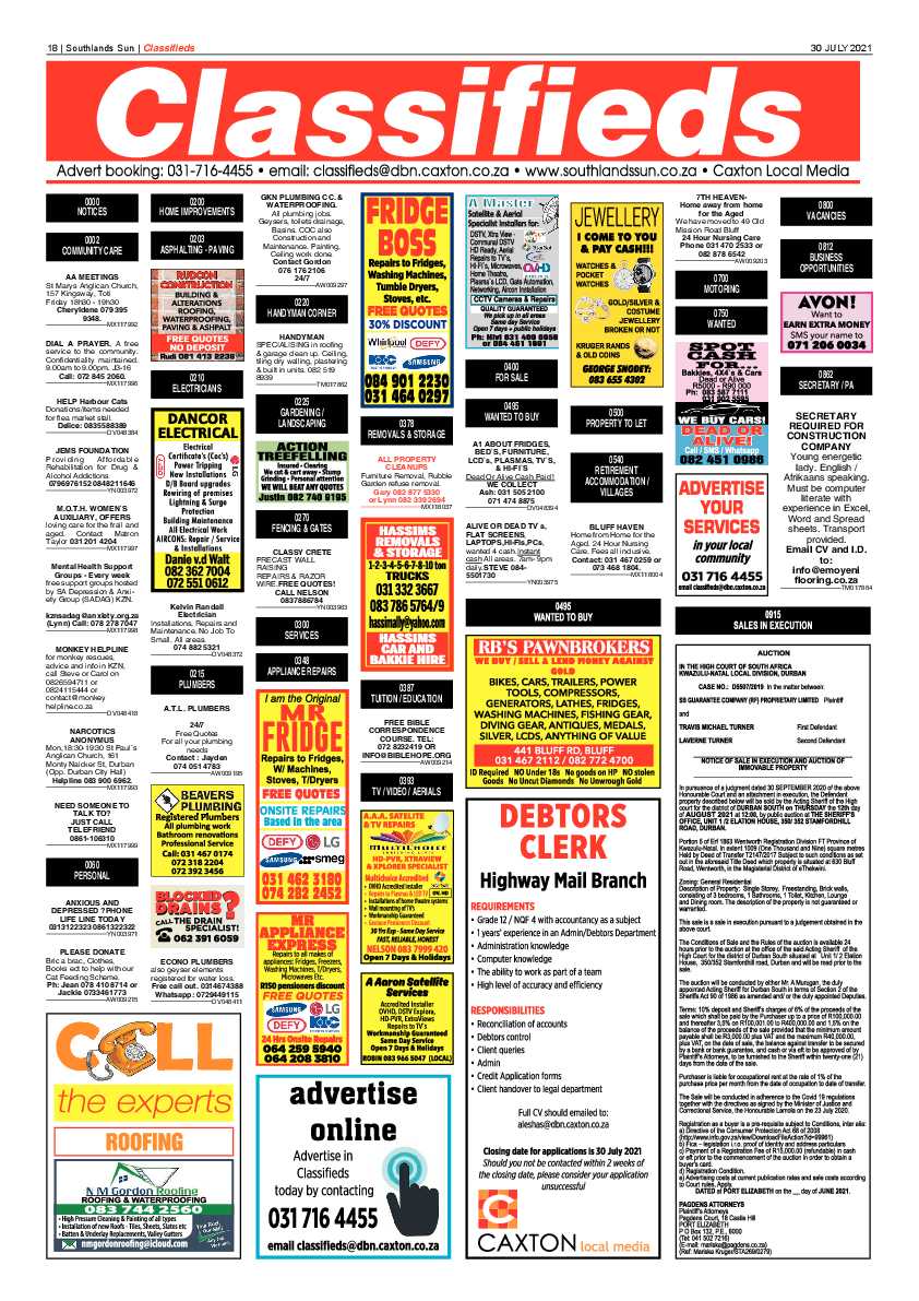 Southlands Sun 30 July 2021 page 17