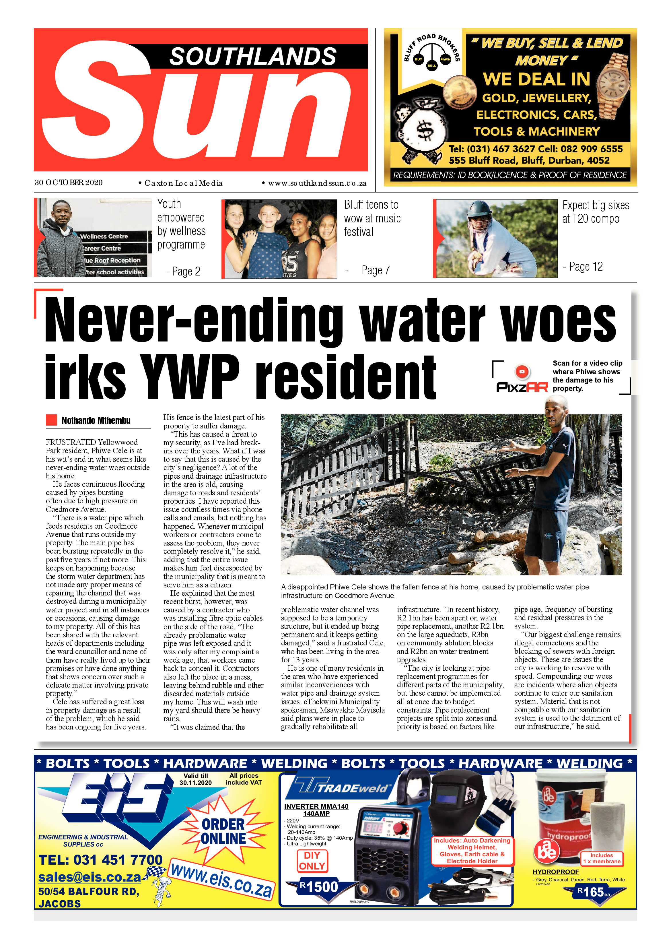 Southlands Sun 30 October 2020 page 1