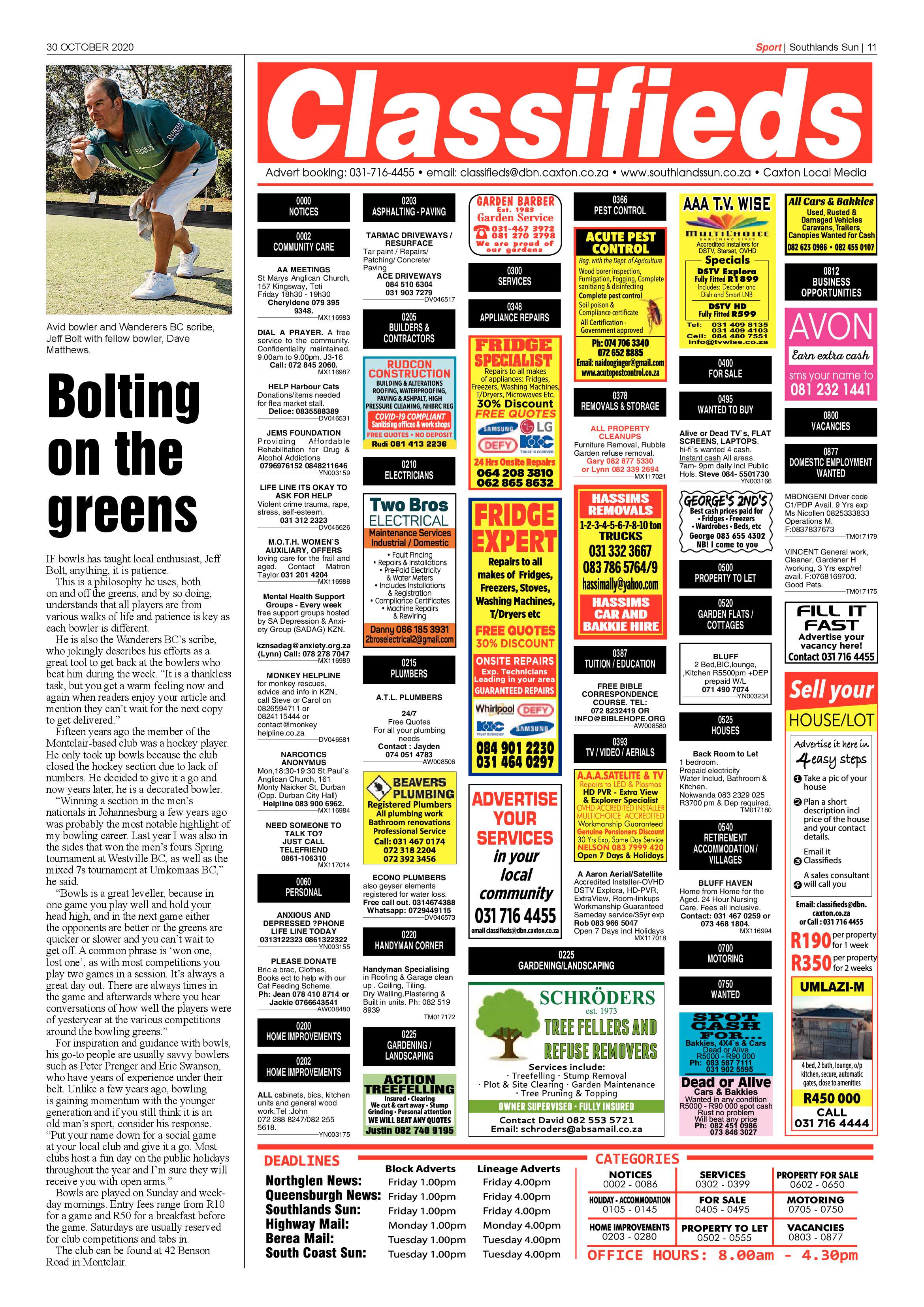 Southlands Sun 30 October 2020 page 11