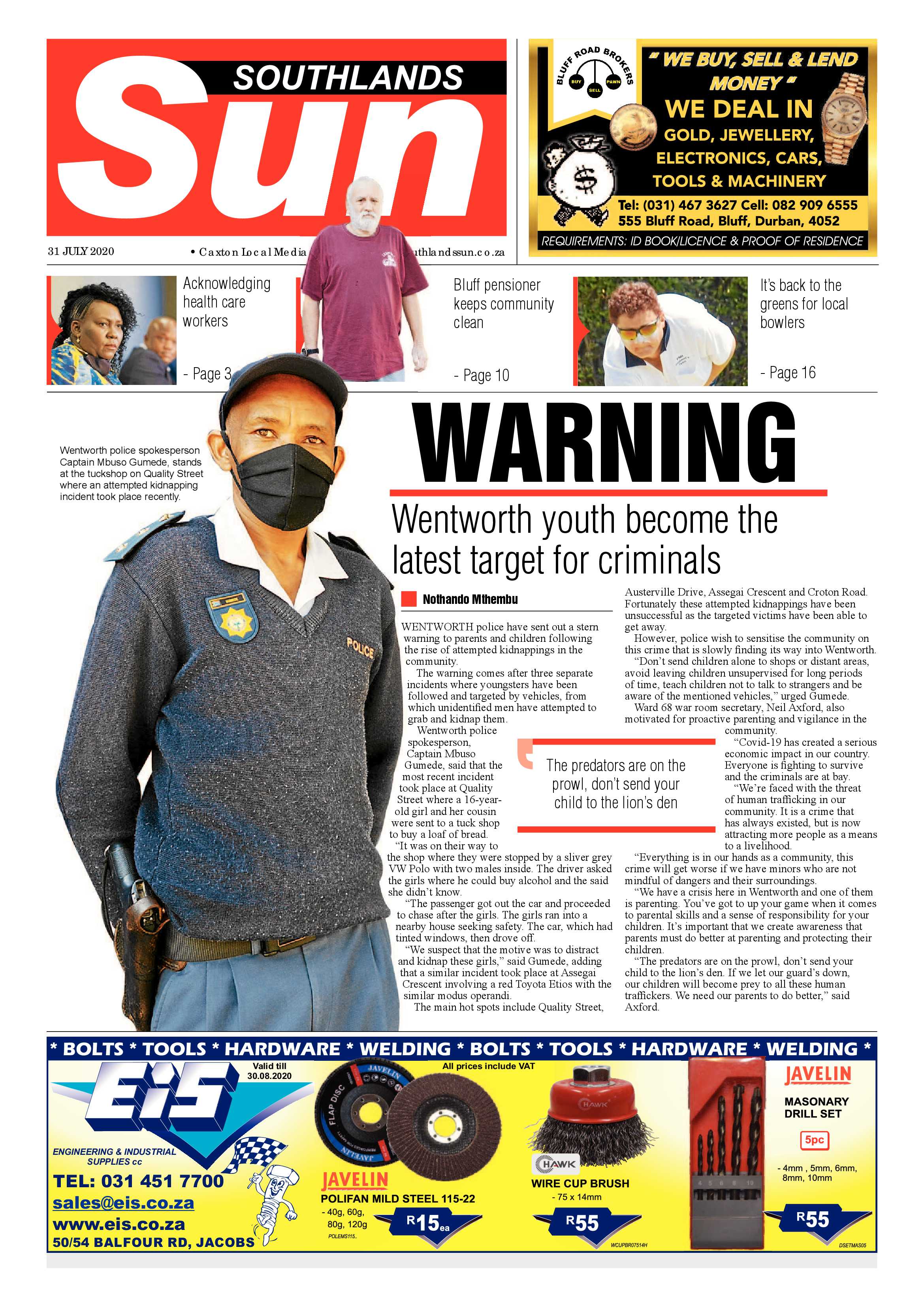 Southlands Sun 31 June 2020 page 1