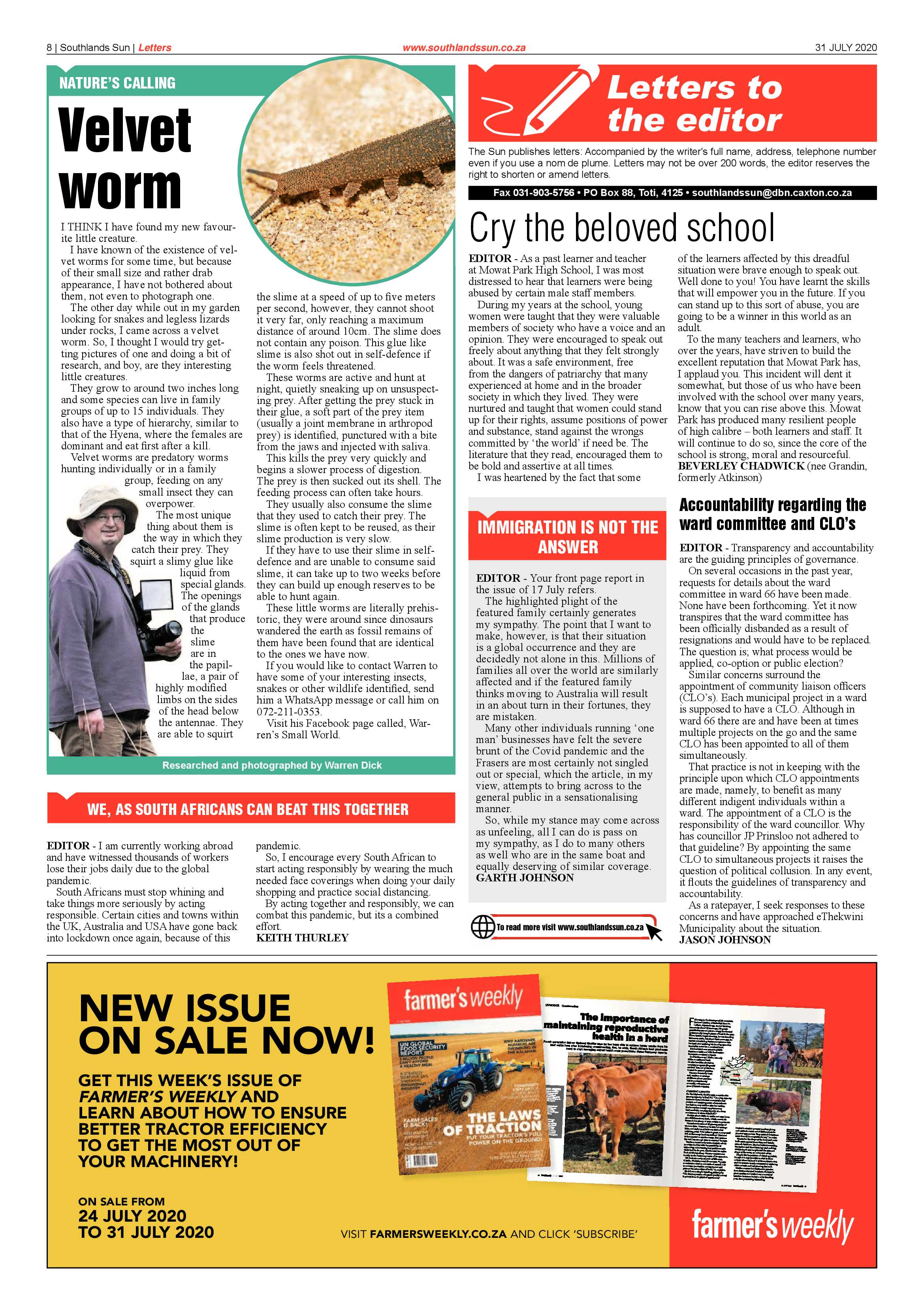 Southlands Sun 31 June 2020 page 8