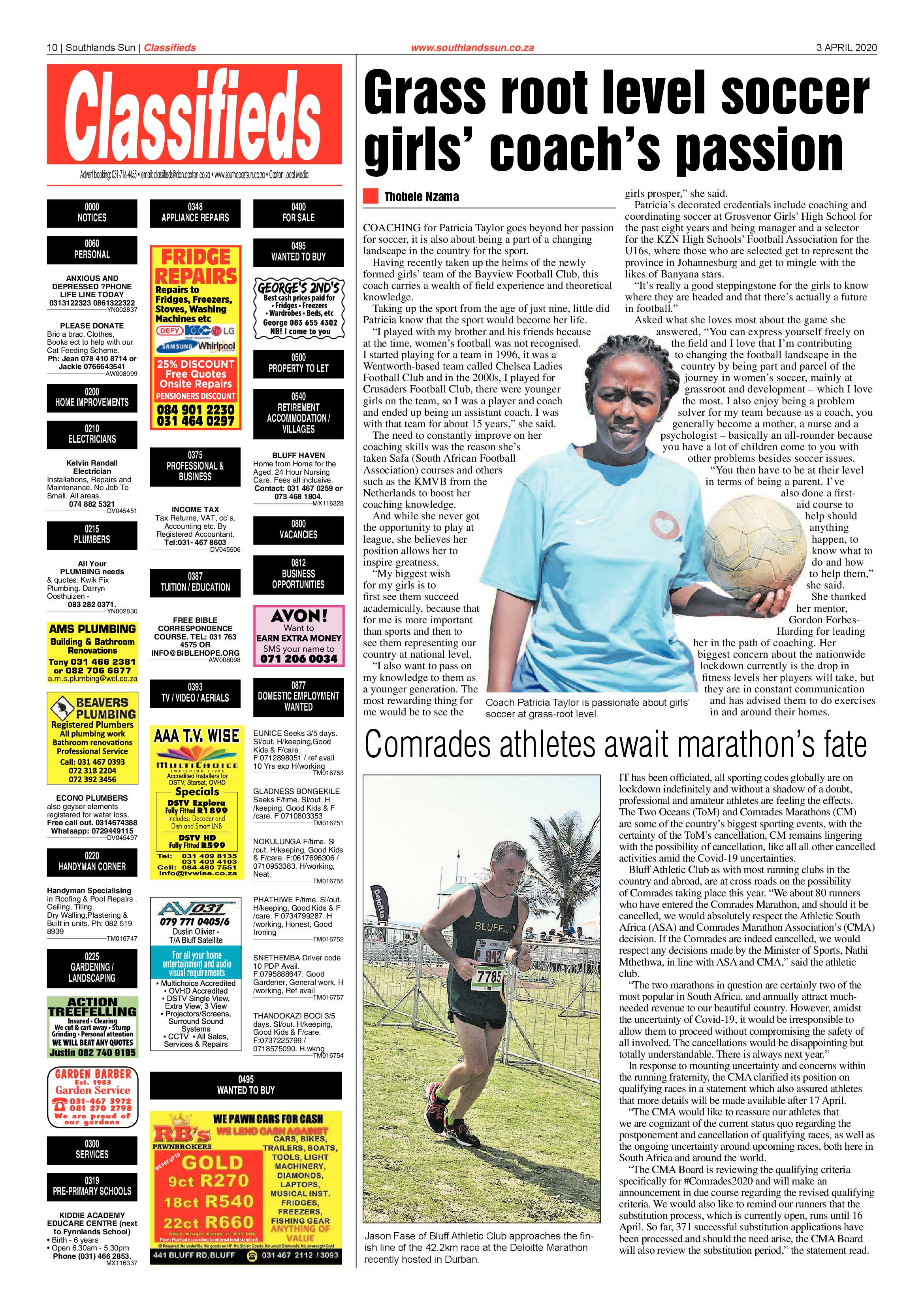 Southlands Sun 3 April 2020 page 10