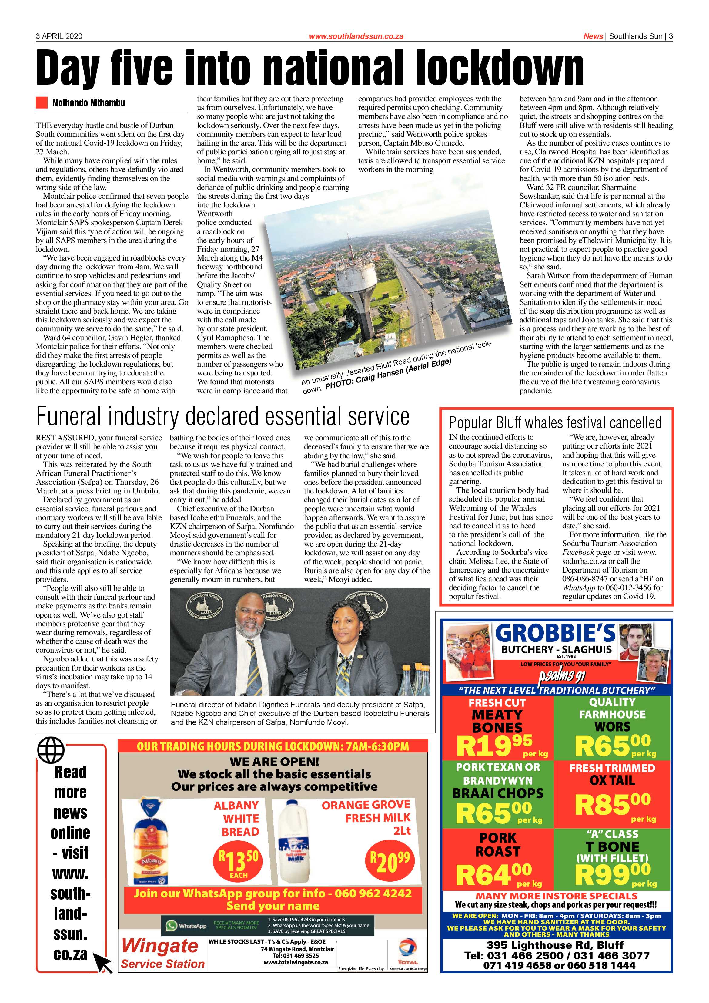 Southlands Sun 3 April 2020 page 3