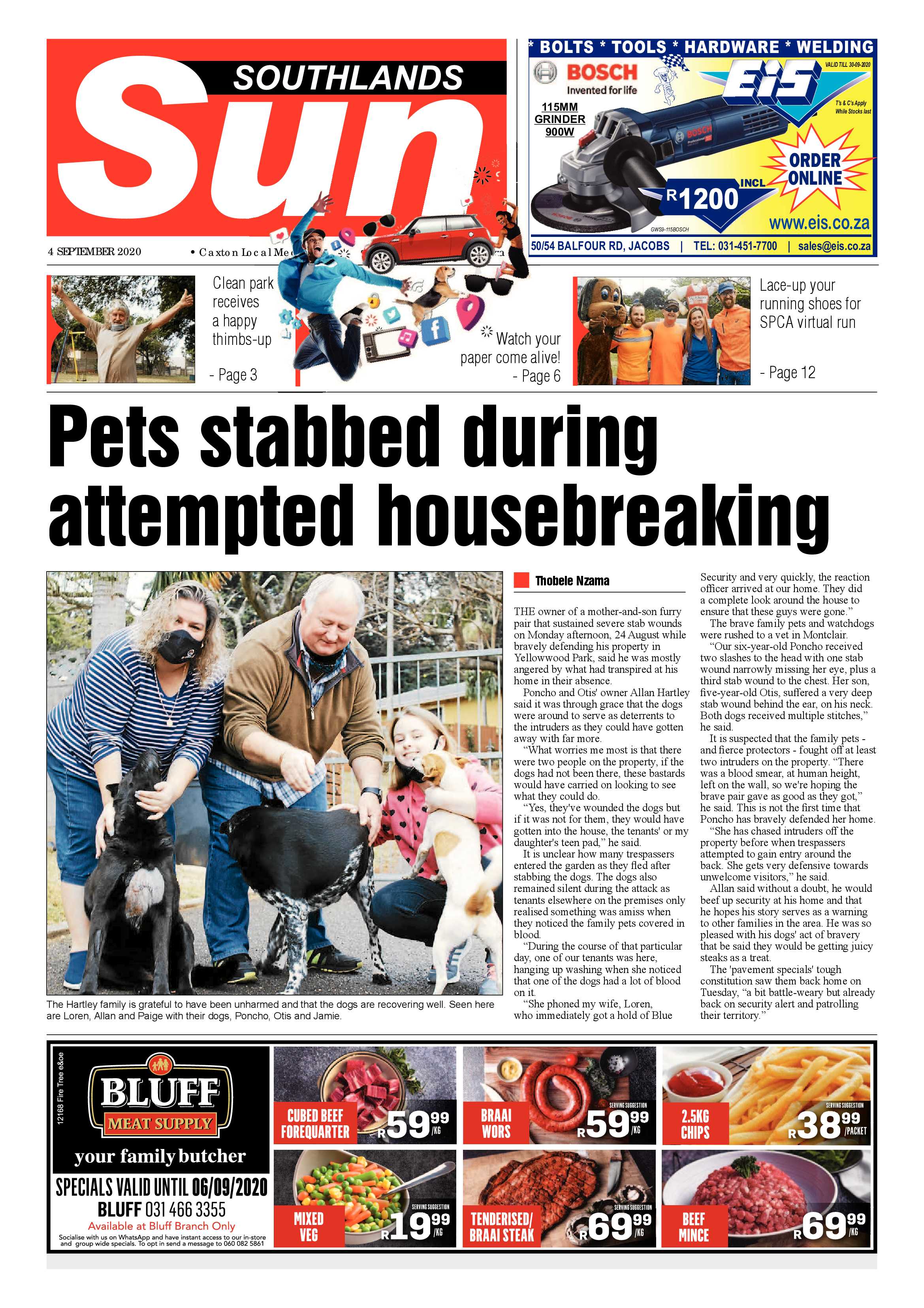 Southlands Sun 4 September 2020 page 1