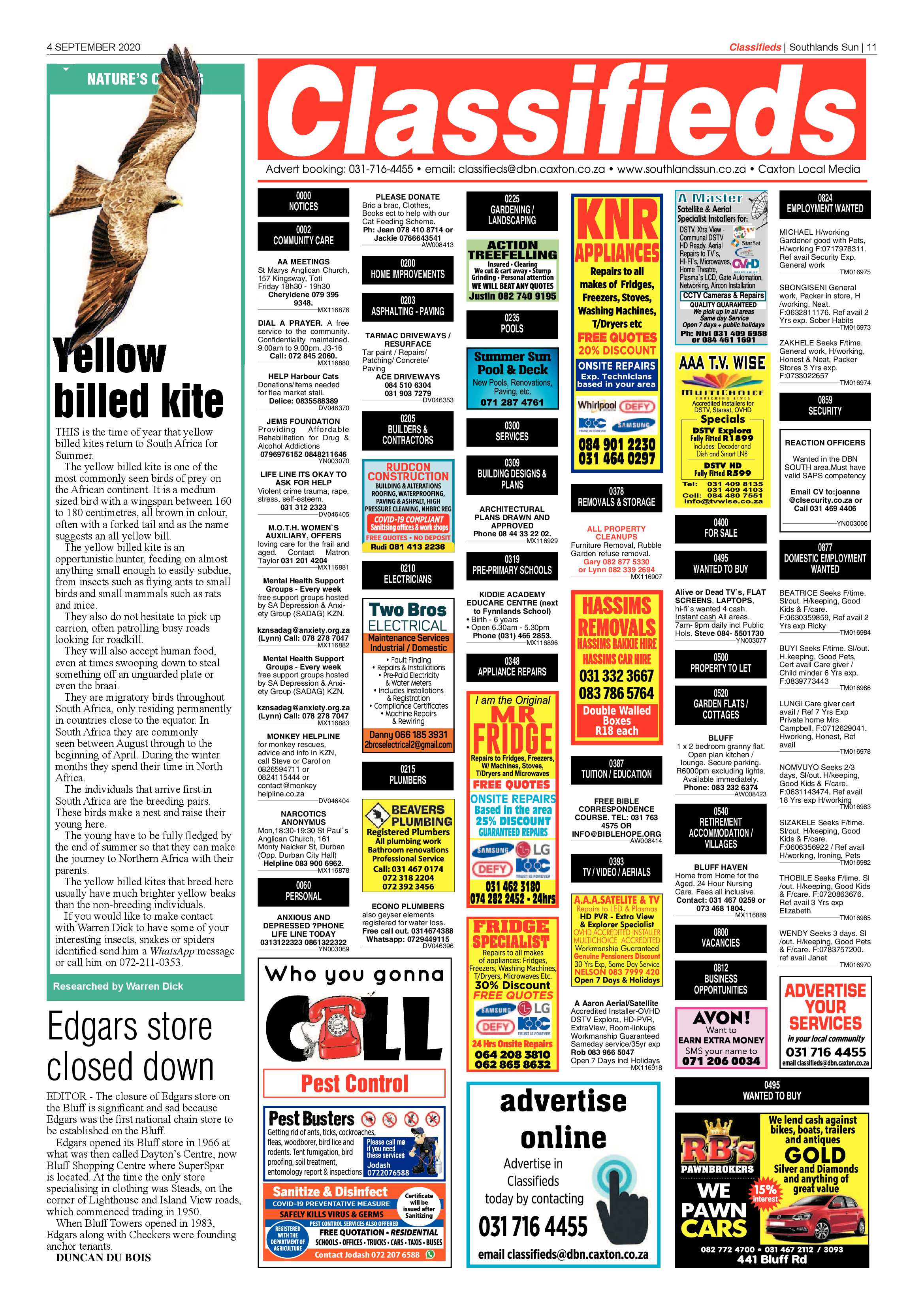 Southlands Sun 4 September 2020 page 11