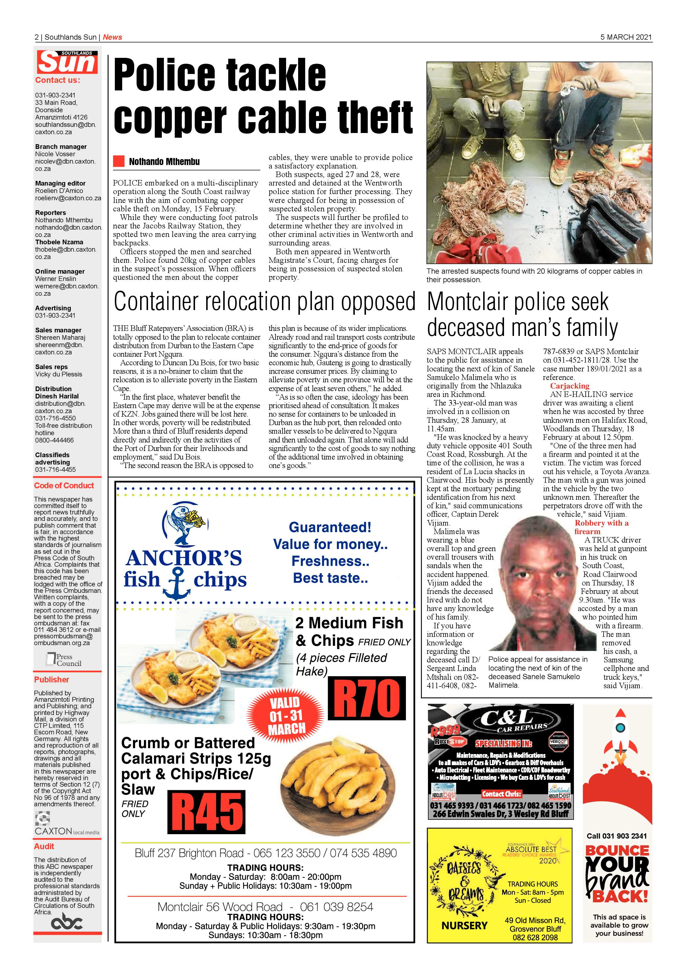 Southlands Sun 5 March 2021 page 2