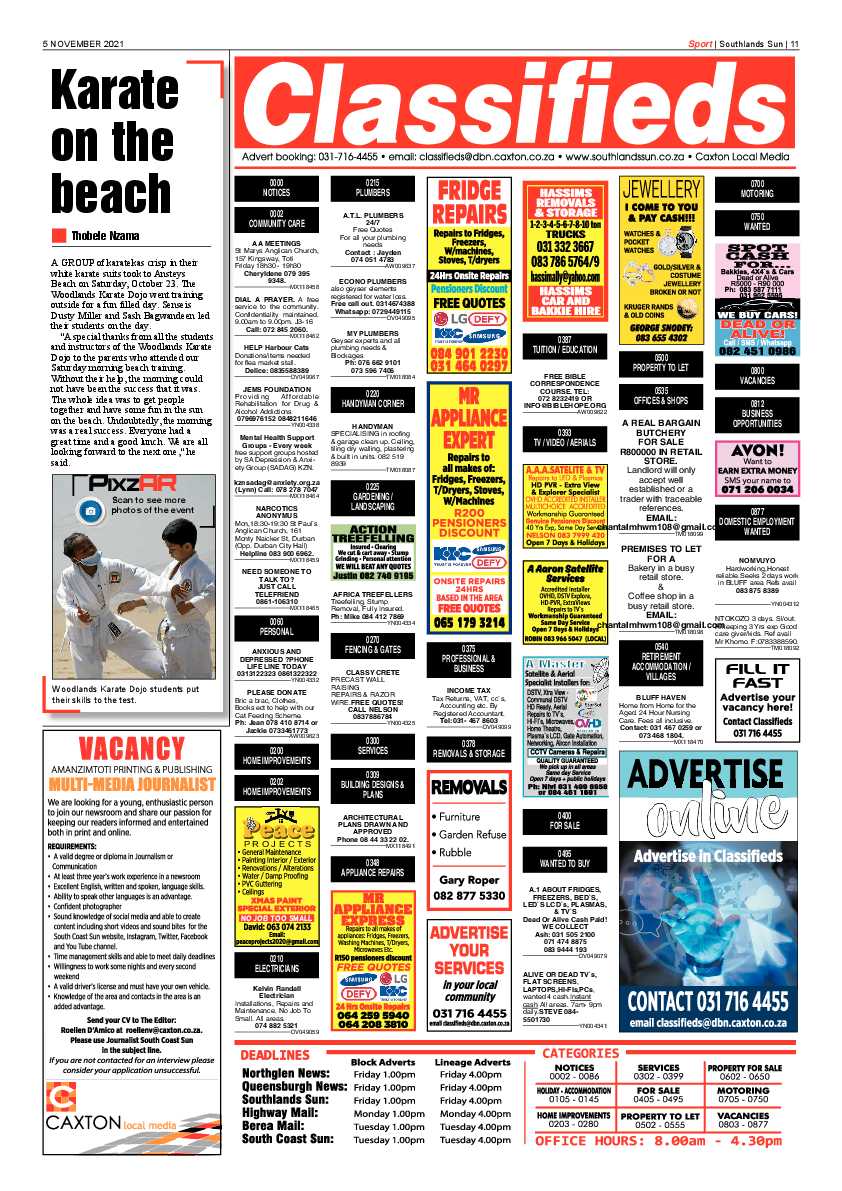 Southlands Sun 5 November 2021 page 11
