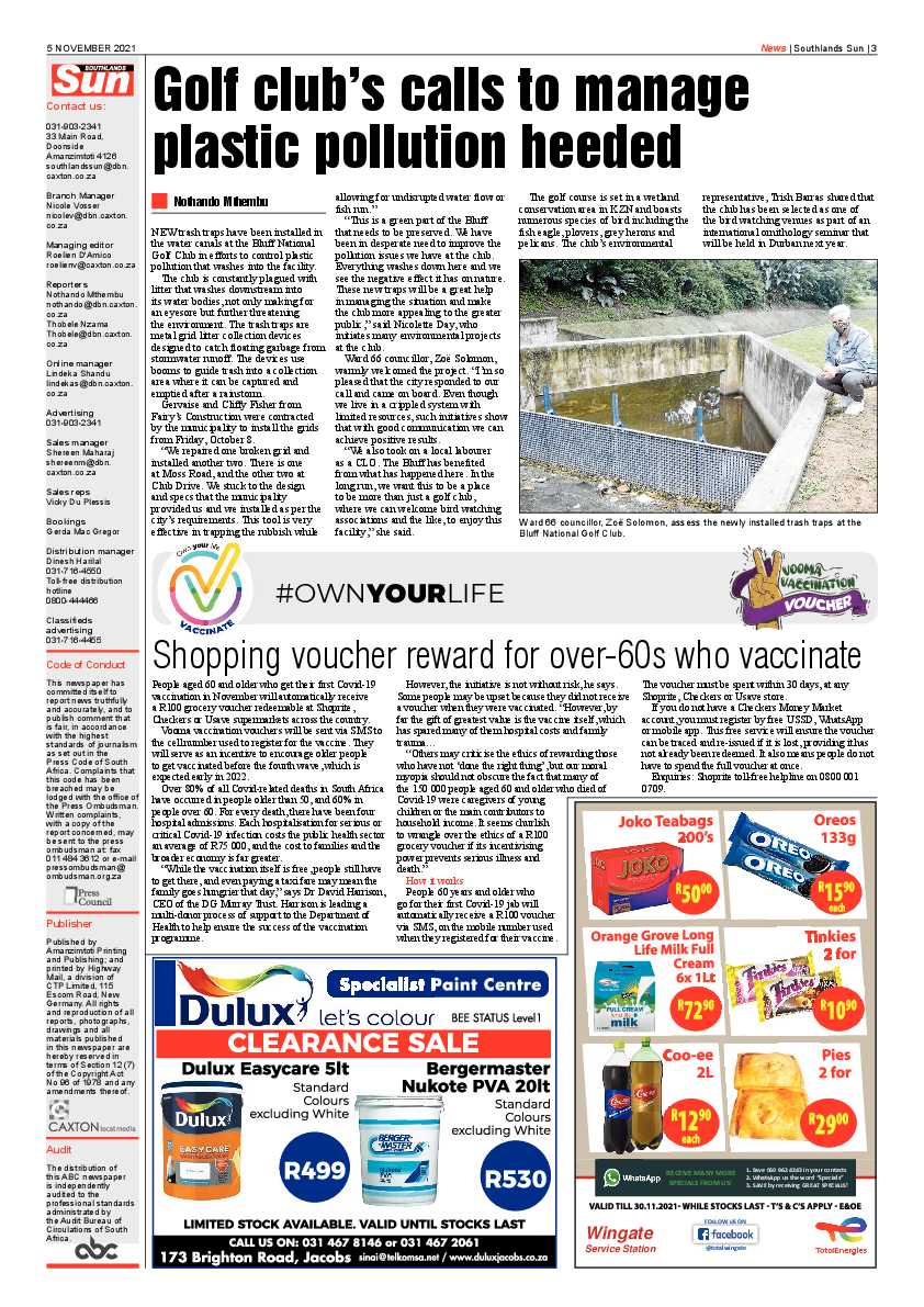 Southlands Sun 5 November 2021 page 3