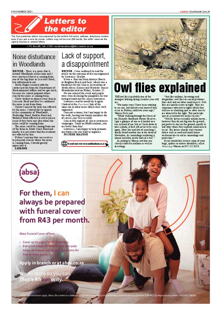 Southlands Sun 5 November 2021 page 9