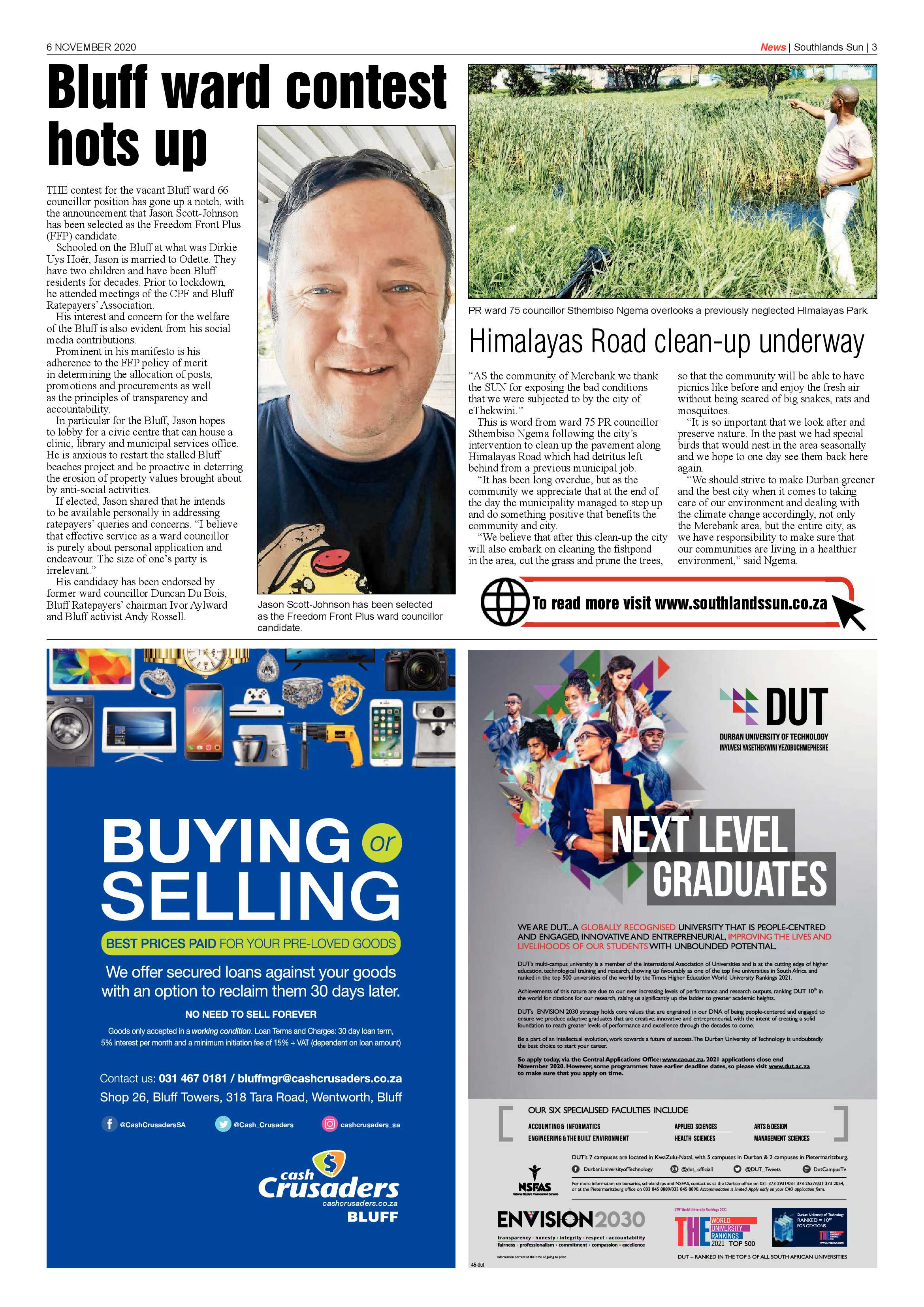 Southlands Sun 6 November  2020 page 3