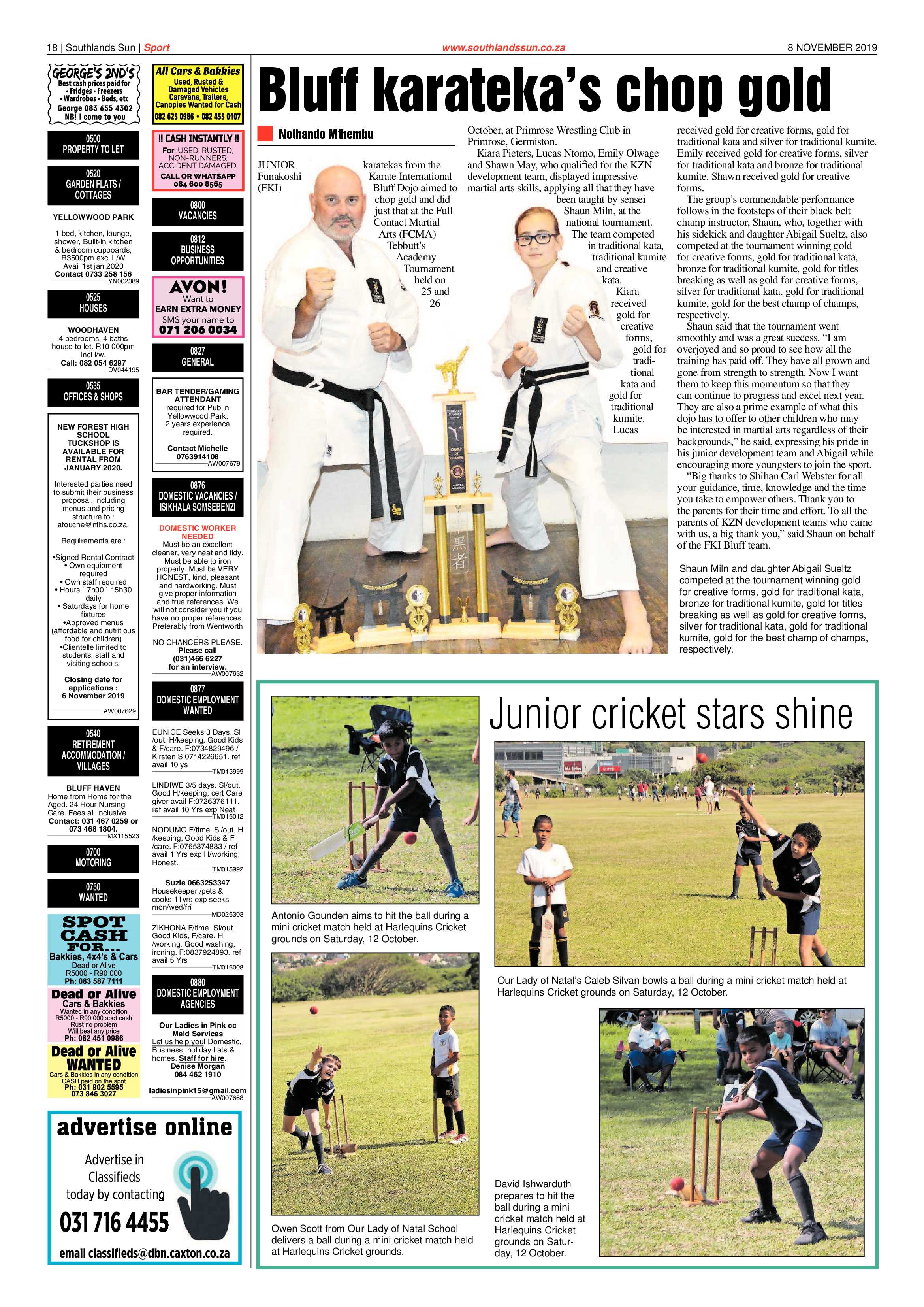 Southlands Sun 08 November 2019 page 18