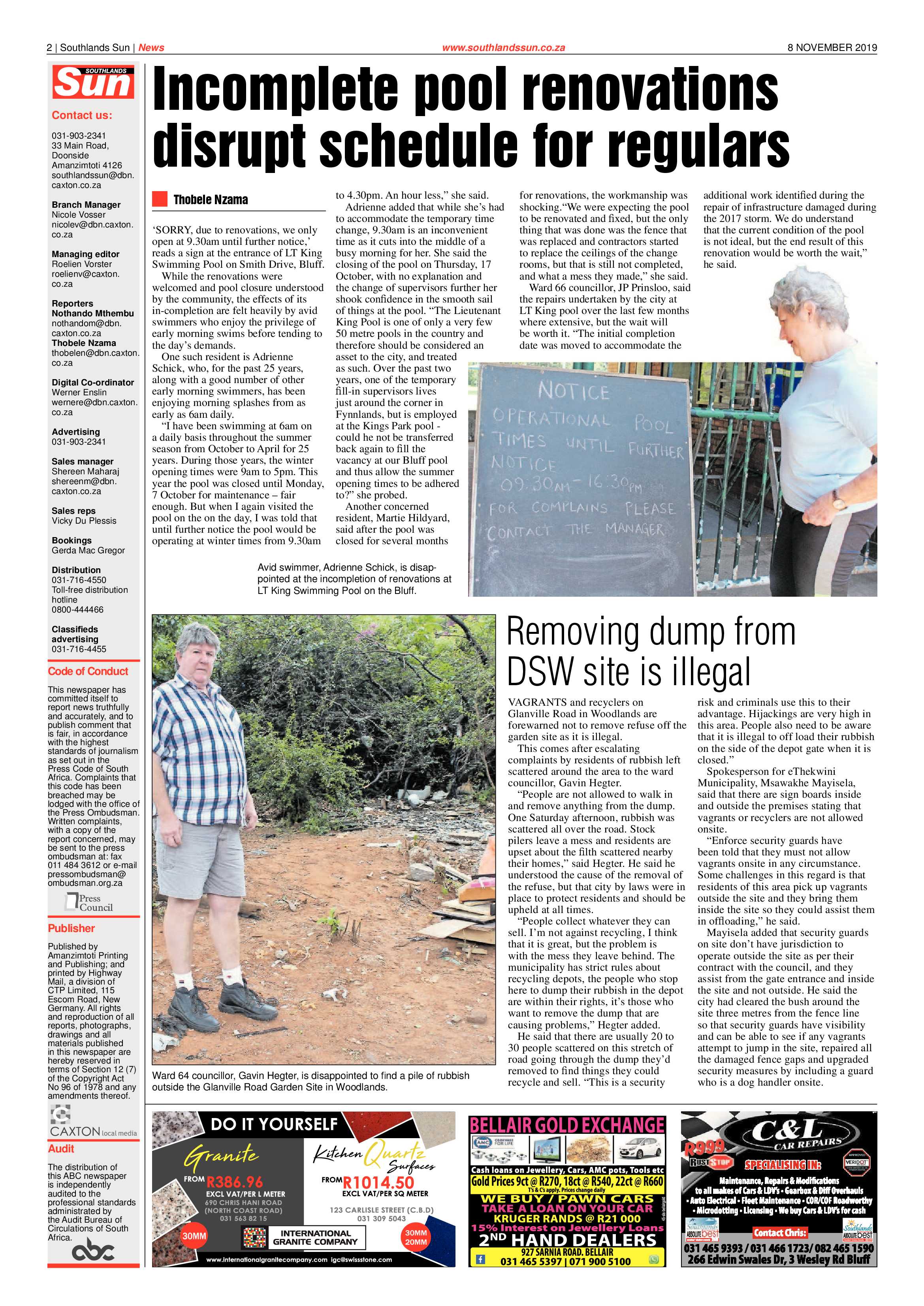 Southlands Sun 08 November 2019 page 2