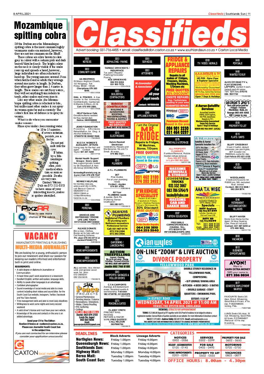Southlands Sun 9 April 2021 page 11
