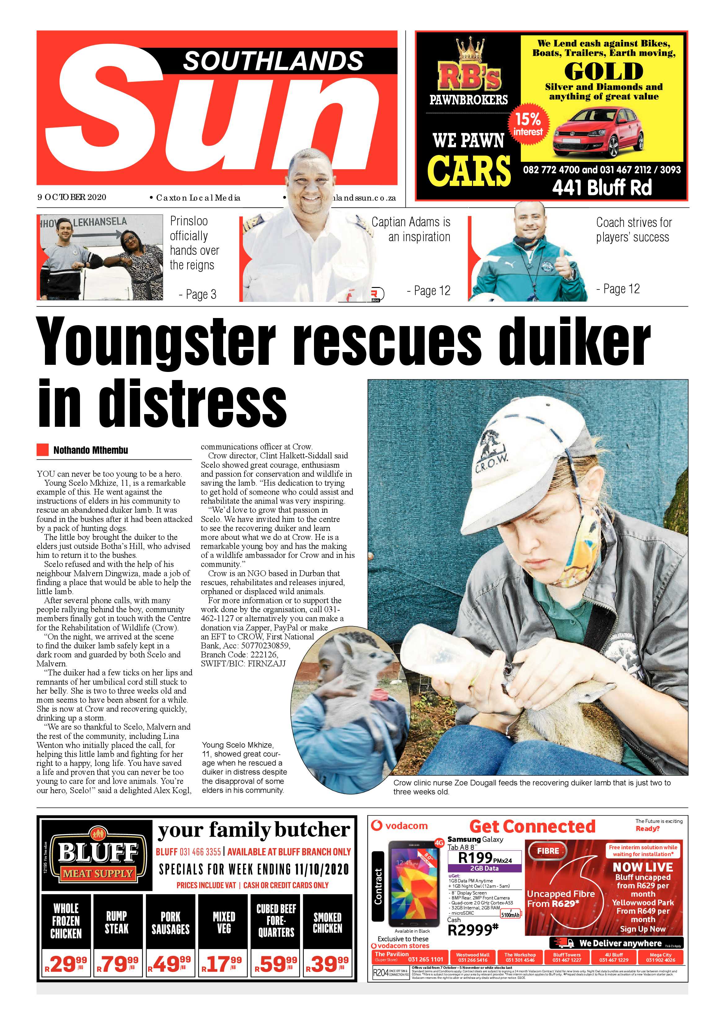 Southlands Sun 9 October 2020 page 1