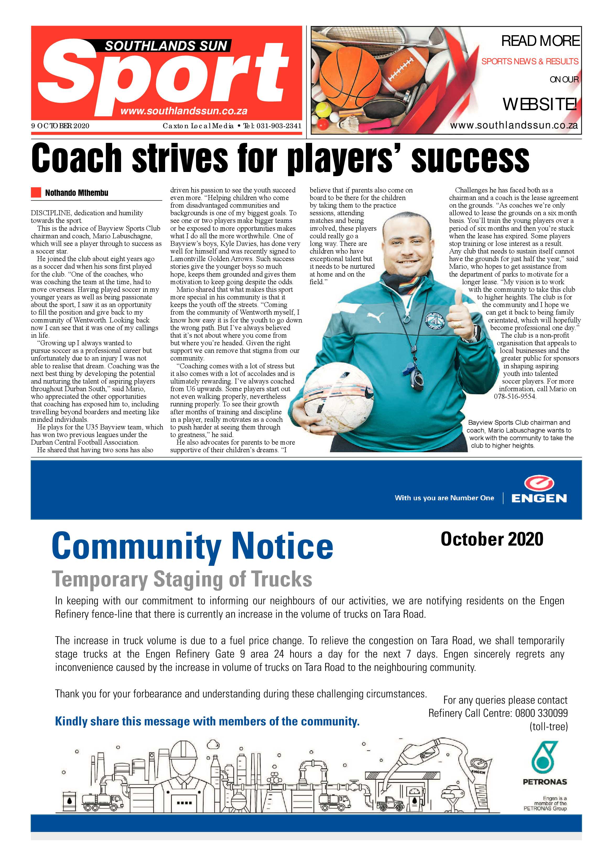Southlands Sun 9 October 2020 page 16